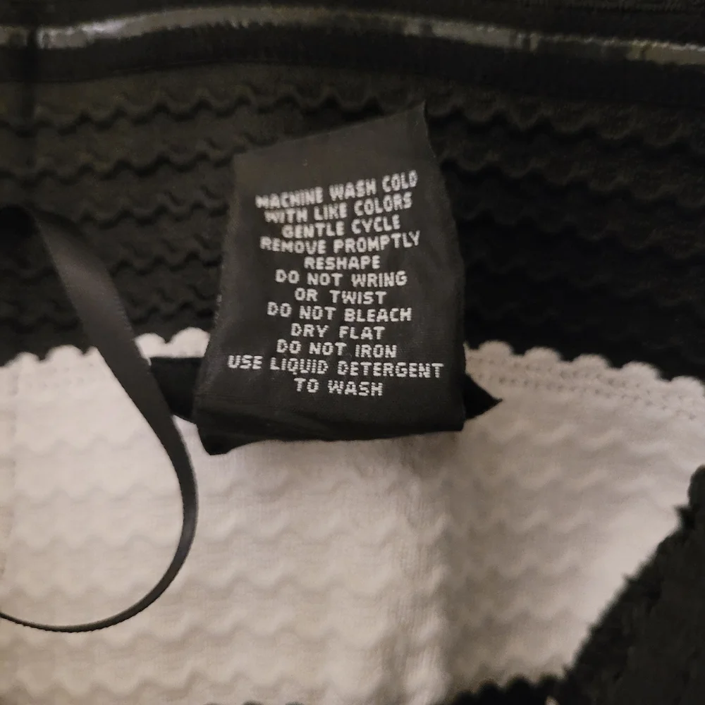 B Darlin Black and White Strapless Dress with Scalloped Detail from Macys - Picture 6 of 6